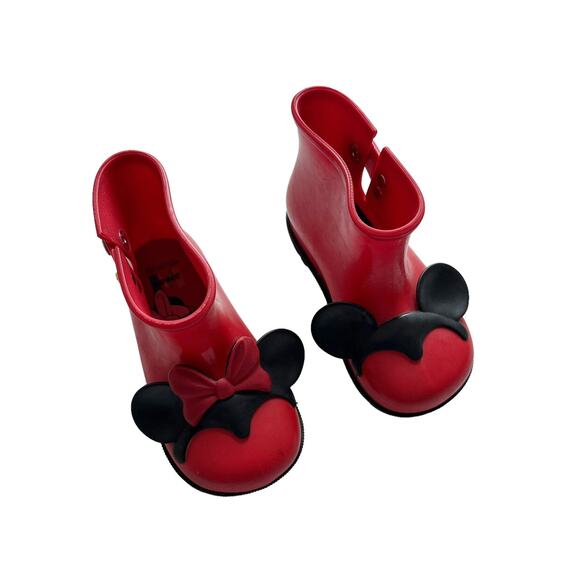Mini Melissa + Disney Mickey And Minnie Boots Size 10 - Picture 1 of 6